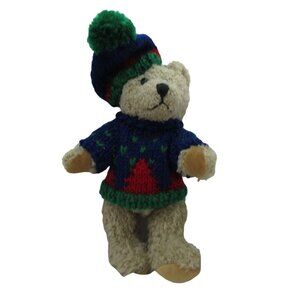 Vintage Hugfun Christmas Teddy Bear - 8"